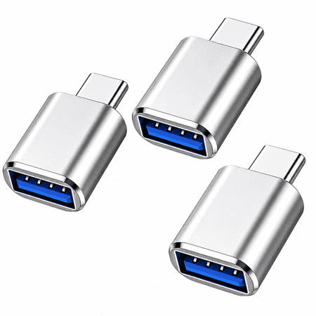 BLUUMTEK USB C to USB Adapter Compatible with MacBook pro, USB Female to USBC Male Adapter, USB to USB-C Adapter Compatible with Laptop PC iMac iPad pro, 3 PACK