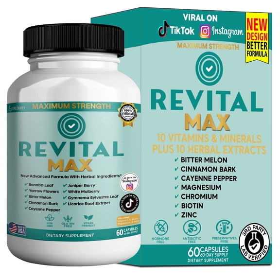 GreenVify Revital Max – Daily Energy, Vitality & Support Supplement, Natural Herbal Formula,