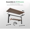 thumbnail image 4 of Portable Standing Desk Adjustable Height, Mobile Stand Up Desk for Walking Pad and Treadmill, Rolling Computer Table with Wheels, 31.5"x15.75" Height 28.7"-46.1", Black, 4 of 8
