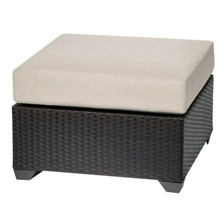 TK Classics Barbados Wicker Outdoor Ottoman - Set of 2 Cushion Covers