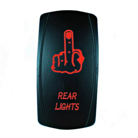 STV Motorsports Red LED Laser Rocker Switch "FINGER" REAR LIGHTS