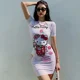 thumbnail image 2 of Vestido Y2K con estampado de Hello Kitty para mujer, vestido sexy rosa, vestidos de mujer, moda coreana, vestido con cuello halter, vestidos mini ajustados, 2 of 2