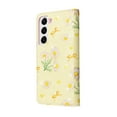thumbnail image 5 of Allytech Samsung Galaxy S24 Plus Wallet Case, Stylish Flowers Pattern PU Leather Cover with Wrist Strap & Card Slots, Kickstand Magnetic Closure Shockproof Slim Case for Women Girls, Yellow Daisy, 5 of 8