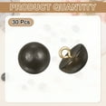 thumbnail image 3 of 30pcs Wood Buttons 0.47" (12mm) Mushroom Type Domed Round Sewing Button, Dark Brown, 3 of 7