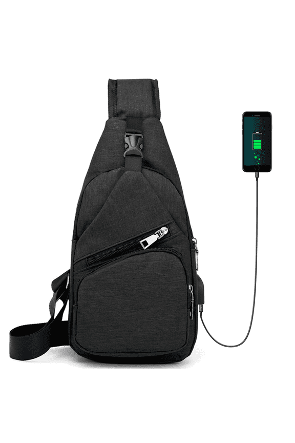 Shoulder Crossbody Sling Bag for Women Men - Sling Backpack Purse With Usb Charging Port for Adults