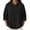 Black, variant on Sweaters for Women Loose Drawstring V Neck Hooded Knit Pullover Sweater, Soft Long Sleeve Casual Hood Top For Fall Winter Daily Outings