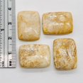 thumbnail image 4 of Coral Fossilized Half Strand Rectangular Beads|20x15x6 mm| Brown/White|10 Beads|, 4 of 12