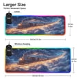 thumbnail image 3 of RGB Gaming Mouse Pad 15W Wireless Charging Large Waterproof Desk Mat 13 Light Modes Mousepad 31.5x11.8 Trains Flying Through the Clouds, 3 of 6