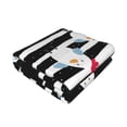 thumbnail image 3 of Throw Blanket for Couch - Black White Striped Cute Chicken Soft Comfy Lightweight Cozy Warm Throw Blanket, Fuzzy Plush Flannel Blanket & Throws for Sofa and Bed All Season, 3 of 8