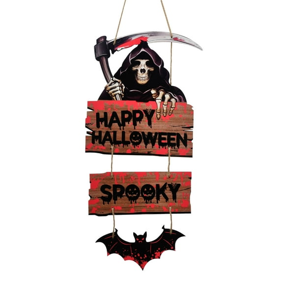 Front Door Decorations Halloween Door Sign Happy Halloween Hanging Welcome Sign Halloween  Halloween Door Sign Pumpkin Wall Decor Wall Sign Plaque for Halloween Party