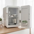 thumbnail image 5 of Mini Refrigerador Bluelander con Espejo LED, Capacidad de 4L, Estante Extraíble, Blanco, 5 of 5
