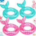 thumbnail image 1 of Inflatable Mermaid Pool Float  Ring Pool Float  Swimming Tubes Mermaid Tail  Pool Inner Tubes Beach Water Mermaid Float for Pool Kids Beach Water Party, 1 of 6
