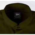 thumbnail image 7 of Bestman Solid Long Sleeve Shirt For Mens Front Double Button Placket Chinese Collar Shirt, 7 of 7