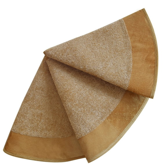 Christmas Tree Skirt 36/42/50 Inch Golden Velvet Tree Skirt for Merry Christmas Party Tree Ornaments