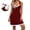 Wine, variant on hoksml Women's Lace Trim Chemise Nightgown Built-in Bra Sleeveless Sleep Dress with Wide Shoulder Straps for Loungewear