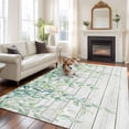thumbnail image 2 of 6x9 Area Rugs for Living Room, Eucalyptus Leaves Non Slip Area Rugs for Kitchen Bedroom Entryway, Sage Green Summer Botanical Weeping Wooden Washable Carpet Runner Rug Floor Mats for Bedroom, 2 of 9