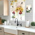 thumbnail image 6 of Sunflower Truck Tie Up Curtain 54 Inches Long, Country Spring Yellow Sunflower Floral Leaf Bee Letter Texture Balloon Style Kitchen Window Curtain Over Sink, Small Window Rod Pocket Curtain 42"x54", 6 of 9