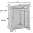 thumbnail image 7 of LAFAYETTE SOLID BLACK GRANITE TOP PORTABLE KITCHEN ISLAND IN WHITE FINISH, 7 of 7