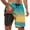 Light Blue, variant on Athletic Shorts For Mens Quick Drying Coconut Tree Drawstring Pockets Trendy Swim Trunks Large Size Trousers Casual Trouser