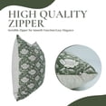thumbnail image 6 of Fabdivine's Decorative Hand Block Print Pillow Cover for Living Room, 16"X16", Green, Dhruv, 6 of 8
