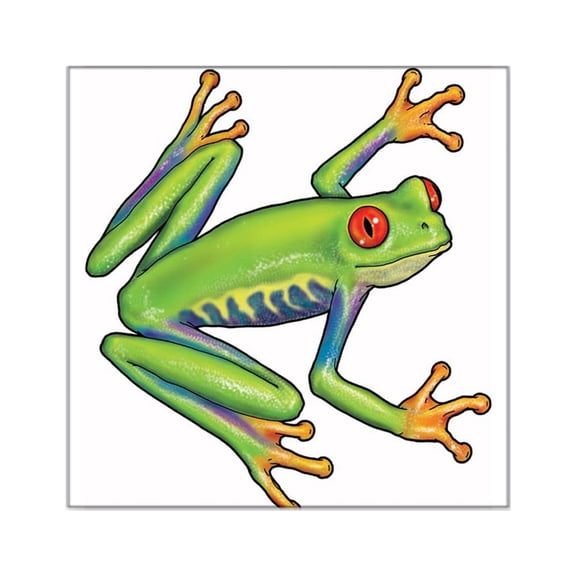 CafePress - Green Frog Square Sticker 3 X 3 - Square Sticker 3" x 3"