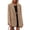 Khaki, variant on Women’s Long Sleeve Double Breasted Blazer Jacket with Notched Lapel and Pockets for Office Casual Wear Black L