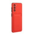 thumbnail image 3 of for Samsung Galaxy S25 Wallet Case Card Holder Slot Slim Fit Flexible TPU Gel Rubber Soft Skin Liquid Silicone Protective Phone Case Cover for Samsung Galaxy S25,Red, 3 of 5