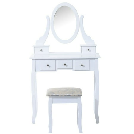 Viscologic Ivory Wooden Mirrored Makeup, Viscologic Ivory Wooden Mirrored Makeup Vanity Table