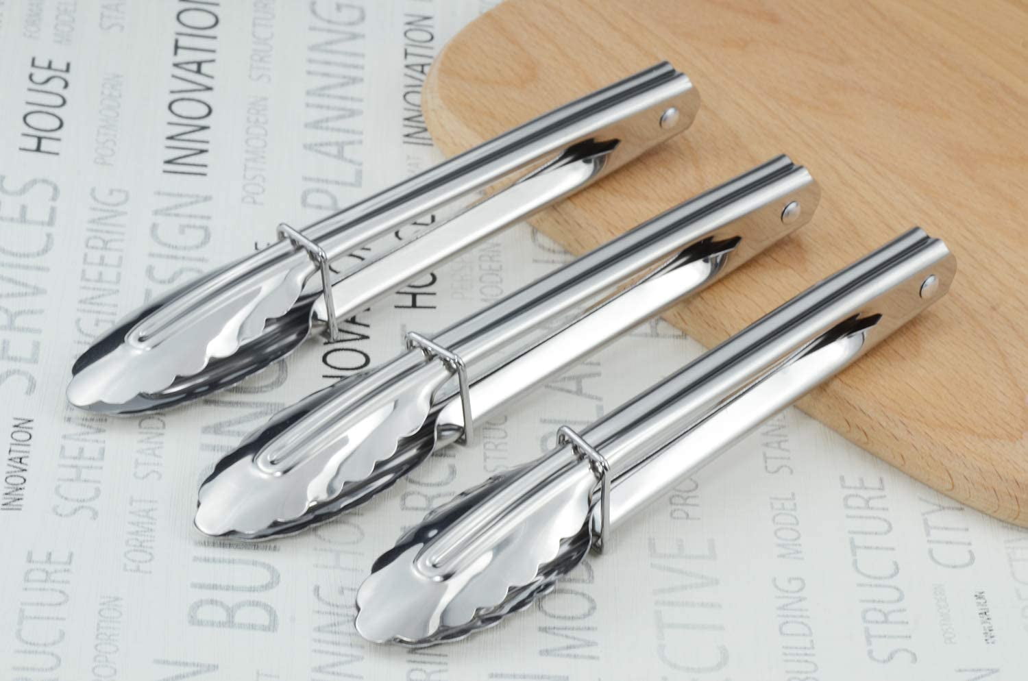 Senbudo Stainless Steel Tongs 9.5