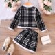 thumbnail image 3 of Gibobby Conjunto de pants para niño Abrigo de invierno para niñas pequeñas, Tops para niños, ropa de abrigo de lana cálida, trajes de falda(Negro, 12-18 Meses), 3 of 5