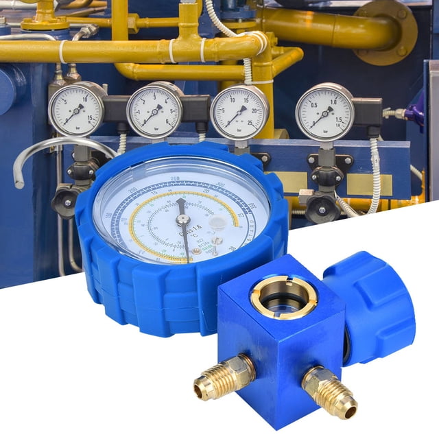 R22 O R410A O R134A O R407C, Diseño Anticolisión Con Manómetro de Dial Grande para Sistemas de Refrigeración A O C, Conector de Latón G1 o 4