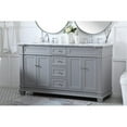 thumbnail image 2 of 60 inch Double Bathroom Vanity set in Grey, 2 of 8