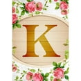 thumbnail image 2 of America Forever Spring Monogram Garden Flag Letter K 12.5 x 18 inches Double Sided Vertical Outdoor, Yard, Lawn, Beautiful Roses, Summer Floral Garden Flag, 2 of 5