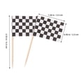 thumbnail image 2 of OFFIGAM Racing Car Checkered Flag Cupcake Toppers, 120 Multi-Color Paper and Wood Decorations for Birthday Party, 2 of 8