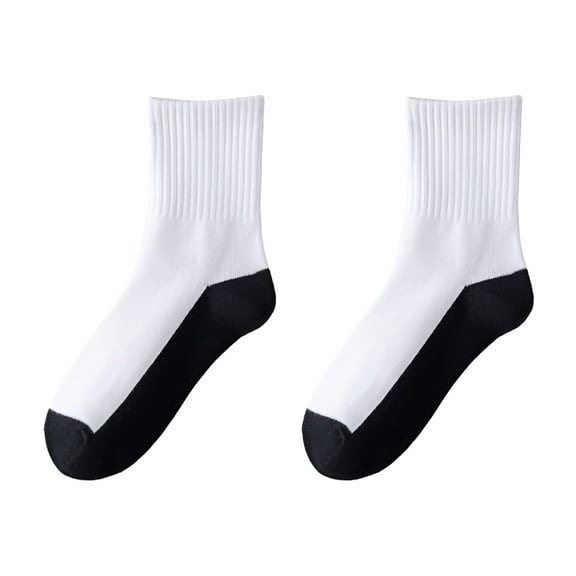 TELOLY Teenager Boy Socks Cotton Soft Kids Student Sports Socks for Boys Spring Autumn Children'S Socks Age for 4-16Years Black 4-6Y(S)