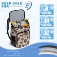thumbnail image 6 of Travel Cooler Bag - Beige and Brown Of Leopard Print Camping Beer Cooler Backpack with Bottle Opener- Waterproof Insulated Picnic Backpacks - Cooler Bag for Beach, 6 of 6
