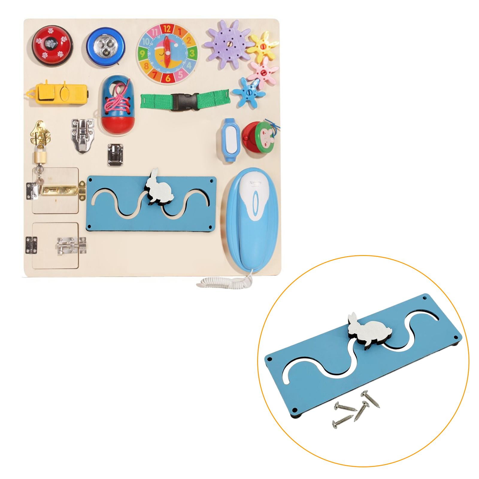 HILABEE Pièces de Jouet de Tableau Sensoriel Matériel d'Aide Pédagogique Tableau d'Activités pour Préscolaire Garderie+jeux de Tableau d'Activités en HILABEE Pièces de Jouet de Tableau Sensoriel Matériel d'Aide Pédagogique Tableau d'Activités pour Préscolaire Garderie+jeux de Tableau d'Activités en