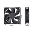 thumbnail image 2 of Ventilador de Enfriamiento DC Sin Escobillas Y-Y9225H12S de 12V de 92mm x 92mm x 25mm, VENTILADOR DE NIEVE Autorizado, 2 of 3