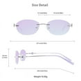 thumbnail image 3 of LifeArt Blue Light Blocking Glasses, Computer Reading Glasses, Anti Blue Rays, Reduce Eyestrain, Stylish for Women(Purple,+0.50 Magnification), 3 of 5
