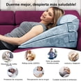 thumbnail image 3 of Conjunto de 4 Almohadas Ortopédicas en Cuña para Cama, para Recuperación Postoperatoria, Alivio Corporal, Mitigación de Reflujo Ácido y Gastroesofágico, Gris Oscuro, 3 of 6