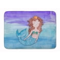 thumbnail image 1 of Carolines Treasures BB7422RUG Brunette Mermaid Watercolor Machine Washable Memory Foam Mat, 1 of 4