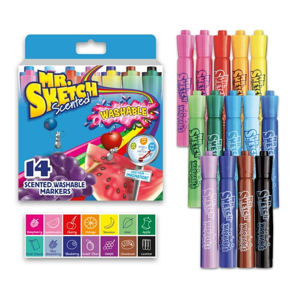 Mr. Sketch® Scented Markers Chisel Point Assorted Pack Of 14