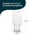 thumbnail image 2 of Libbey Entertaining Essentials Tall Craft Beer Glasses - Elegant Beer Glass Set of 6 - IPA Tulip Glasses for Imports, Indian Pale Ales, & Classics, 2 of 3