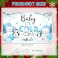 thumbnail image 2 of Winter Wonderland Baby It's Cold Polar Bear Penguin Banner for Baby Shower Nursery Decoration Winter Party, 2 of 9