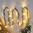 thumbnail image 6 of Efavormart 9FT 20 LED White Artificial Foam Rose and Lace Flower Garland, Battery Operated Warm White Fairy String Lights Flowers Party Wedding Wall Garden Plants Decor Indoor Outdoor Decoration, 6 of 11