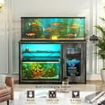 thumbnail image 3 of Aheaplus 55-75 Gallon Aquarium Stand with Power Outlets & LED Light, Reversible Fish Tank Stand with Cabinet for Fish Tank Accessories Storage, Heavy Duty Metal Frame, 880LBS Capacity, Gray Oak, 3 of 7