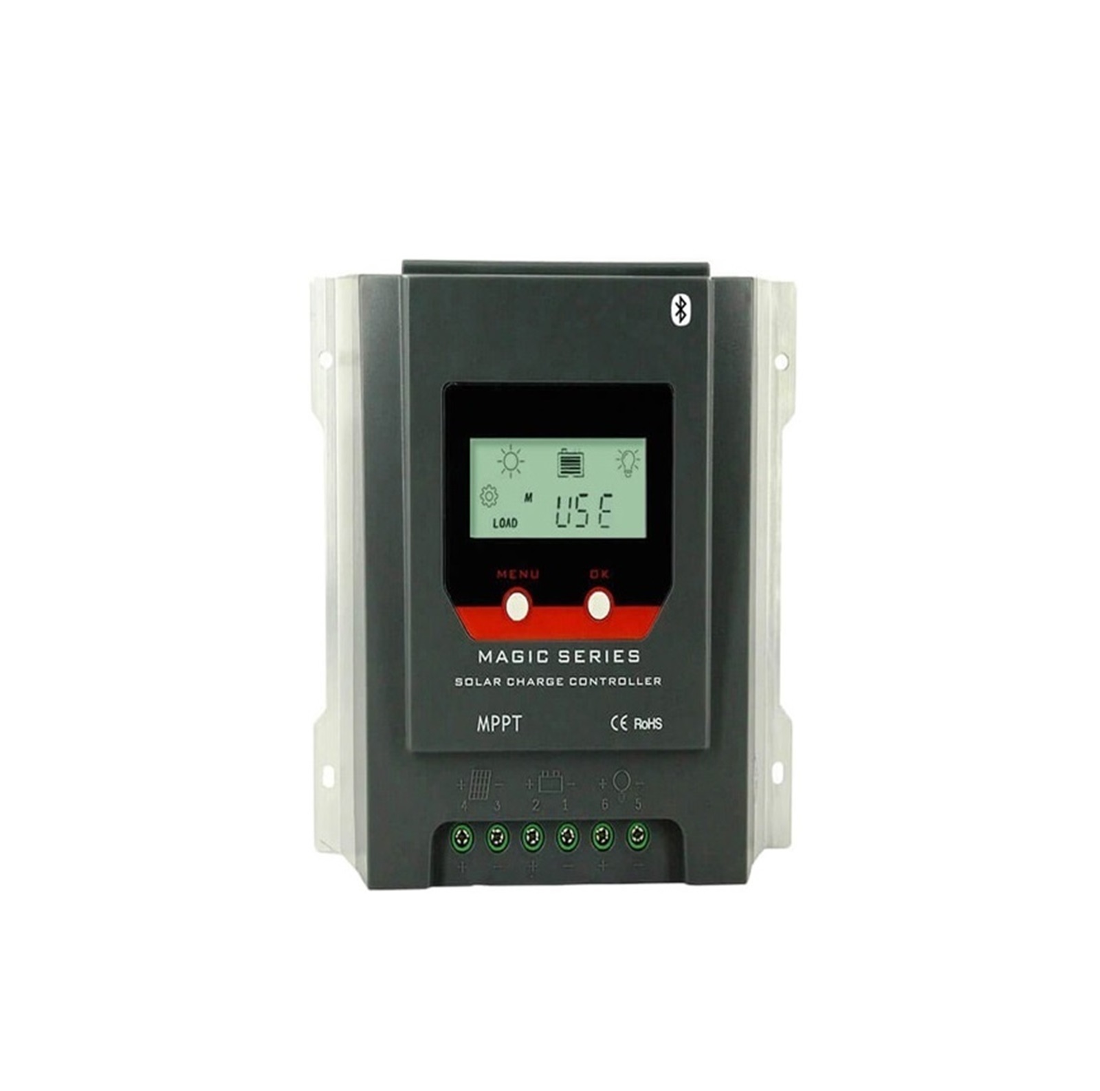 40A 12V 24V MPPT Solar Controller Wireless Compatible Charge Lithium Liquid Gel Flooded Batteries And LCD Display ,Easy to Installation