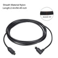 thumbnail image 2 of Cable de audio de fibra óptica 90 grados cable óptico digital 7.8 pies TOS enlace PVC plástico para TV DVD negro, 2 of 6
