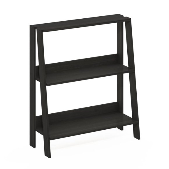 Ladder Bookcase Display Shelf, 3-Tier, Espresso