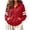 Red, variant on Women's Zip Up Hoodie Jacket Striped Sleeve Long Sleeve Casual Loose Fit Sweatshirt Coat Y2K Streetwear Spring Fall Outwear with Pocket Red